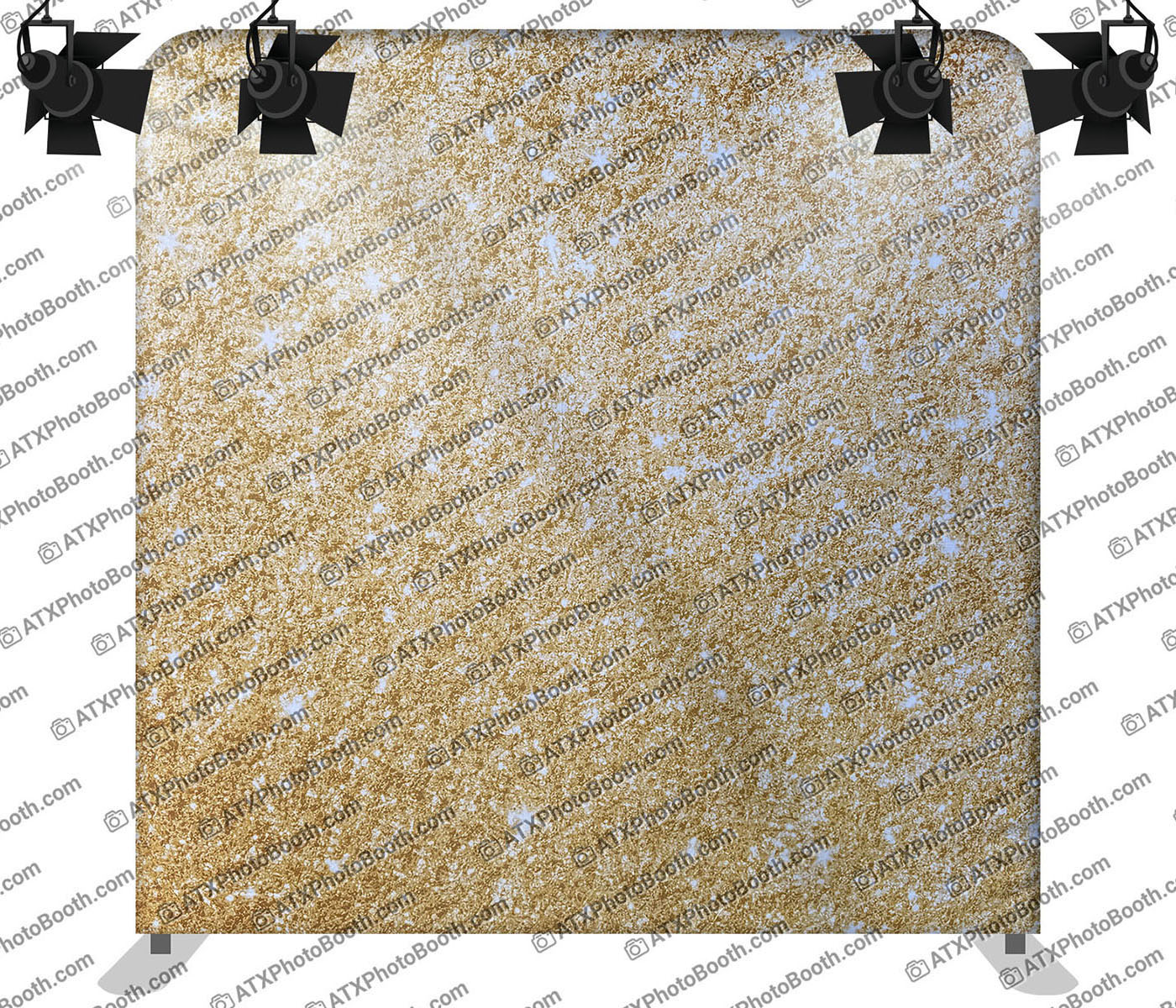 Photo booth backdrop - Gold Glitter